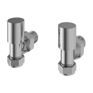 Eastbrook Rounded Chrome Angled Manual Radiator Valves