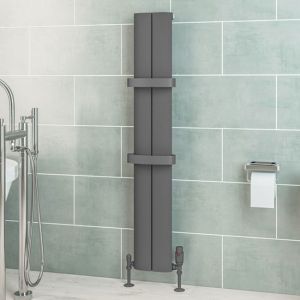 Eastbrook Berlini Matt Anthracite Aluminium Designer Radiator 1200 x 185mm