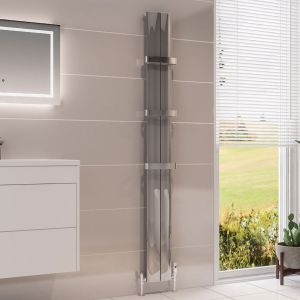 Eastbrook Berlini Polished Aluminium Designer Radiator 1800 x 185mm