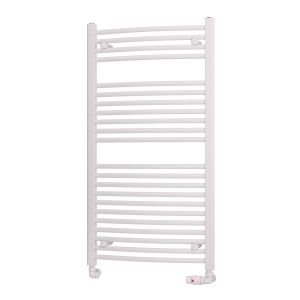 Eastbrook Biava Gloss White Curved Towel Rail 1118 x 600mm