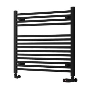 Eastbrook Biava HV Matt Black Horizontal Towel Rail 688 x 750mm