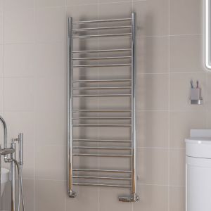 Eastbrook Biava Round Chrome Towel Rail 1200 x 500mm