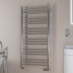 Eastbrook Biava Round Chrome Towel Rail 1200 x 600mm