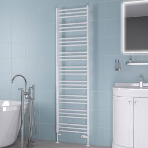 Eastbrook Biava Round Gloss White Towel Rail 1800 x 500mm