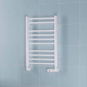 Eastbrook Biava Round Gloss White Towel Rail 600 x 400mm