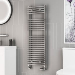 Eastbrook Biava Tube on Tube Chrome Towel Rail 1200 x 400mm