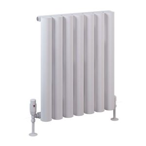 Eastbrook Burford Matt White Aluminium Designer Radiator 600 x 485mm