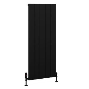 Eastbrook Charlton Matt Black Aluminium Designer Radiator 1200 x 470mm