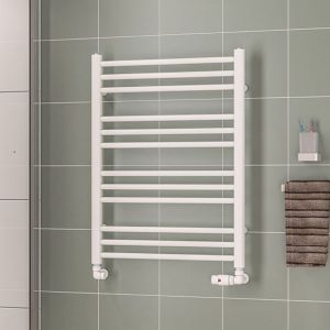 Eastbrook Corinium Round Gloss White Towel Rail 800 x 600mm