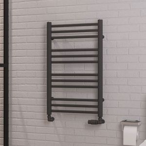 Eastbrook Corinium Round Matt Anthracite Towel Rail 800 x 500mm