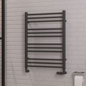 Eastbrook Corinium Round Matt Anthracite Towel Rail 800 x 600mm