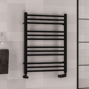 Eastbrook Corinium Round Matt Black Towel Rail 800 x 600mm