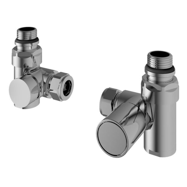 Eastbrook Chrome Corner Dual Fuel Manual Radiator Valves