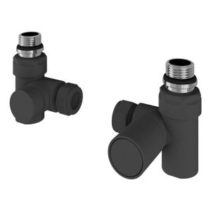 Eastbrook Matt Anthracite Corner Dual Fuel Manual Radiator Valves