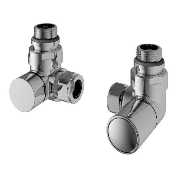 Eastbrook Rounded Chrome Corner Manual Radiator Valves