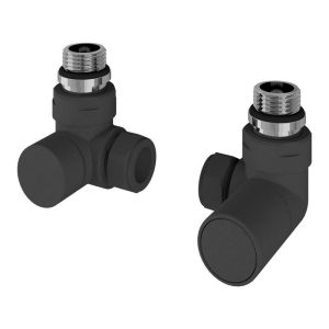 Eastbrook Rounded Matt Anthracite Corner Manual Radiator Valves