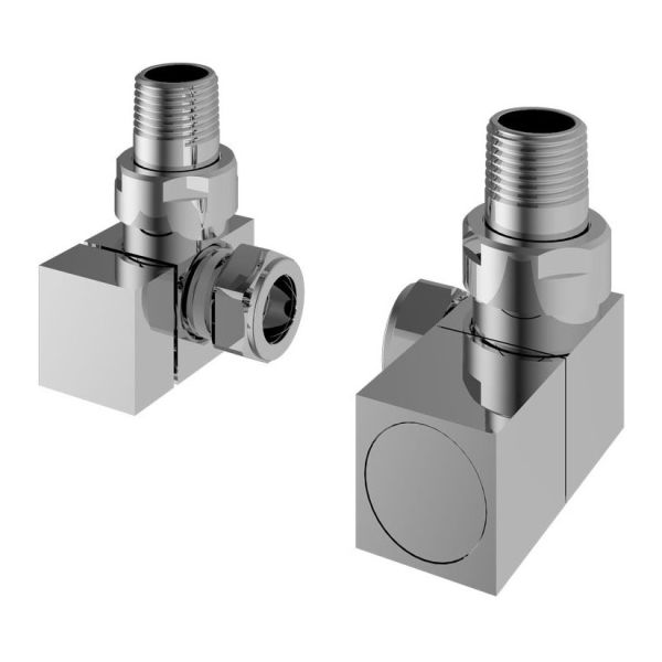 Eastbrook Squared Chrome Corner Manual Radiator Valves