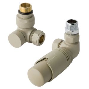 Eastbrook Matt Cappuccino Corner Thermostatic Radiator Valves