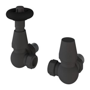 Eastbrook Traditional Matt Anthracite Corner Thermostatic Radiator Valves