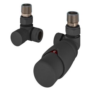 Eastbrook Darlington Matt Anthracite Corner Thermostatic Radiator Valves