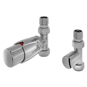 Eastbrook Darlington Chrome Straight Thermostatic Radiator Valves