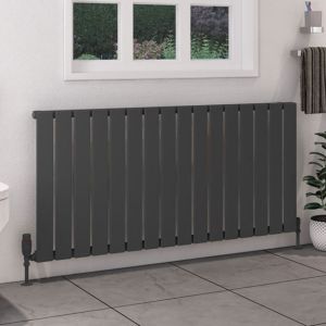 Eastbrook Deddington Matt Anthracite Steel Designer Radiator 600 x 1270mm