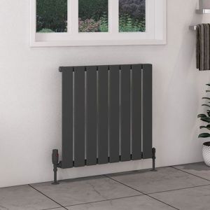 Eastbrook Deddington Matt Anthracite Steel Designer Radiator 600 x 630mm