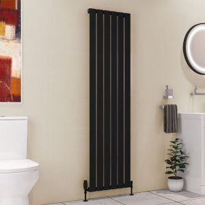 Eastbrook Deddington Matt Black Steel Designer Radiator 1800 x 470mm