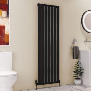 Eastbrook Deddington Matt Black Steel Designer Radiator 1800 x 550mm