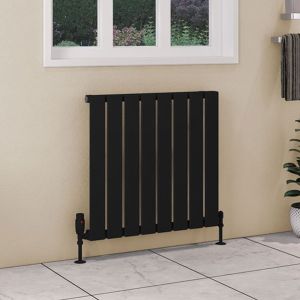 Eastbrook Deddington Matt Black Steel Designer Radiator 600 x 630mm