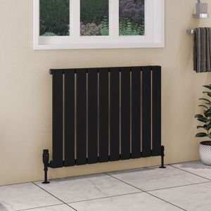 Eastbrook Deddington Matt Black Steel Designer Radiator 600 x 790mm