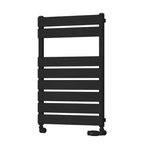 Eastbrook Deddington Matt Black Designer Towel Rail 800 x 500mm