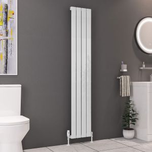 Eastbrook Deddington Gloss White Steel Designer Radiator 1800 x 310mm