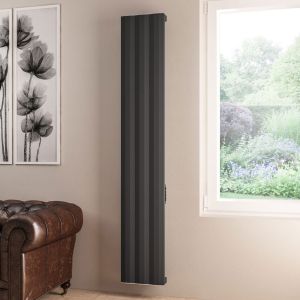 Eastbrook Derwent Dry Element Anthracite Electric Radiator 1800 x 304mm