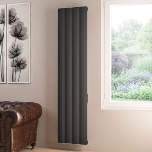 Eastbrook Derwent Dry Element Anthracite Electric Radiator 1800 x 404mm