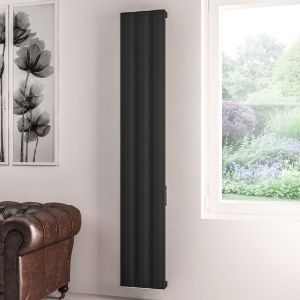 Eastbrook Derwent Dry Element Black Electric Radiator 1800 x 304mm