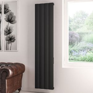 Eastbrook Derwent Dry Element Black Electric Radiator 1800 x 404mm