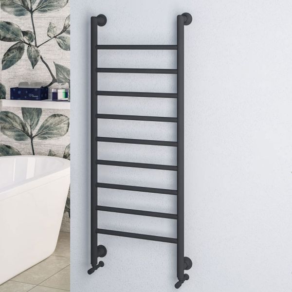 Eastbrook Eshton Matt Anthracite Designer Towel Rail 1200 x 600mm