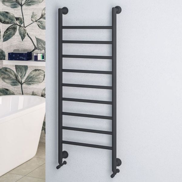 Eastbrook Eshton Matt Anthracite Designer Towel Rail 800 x 500mm