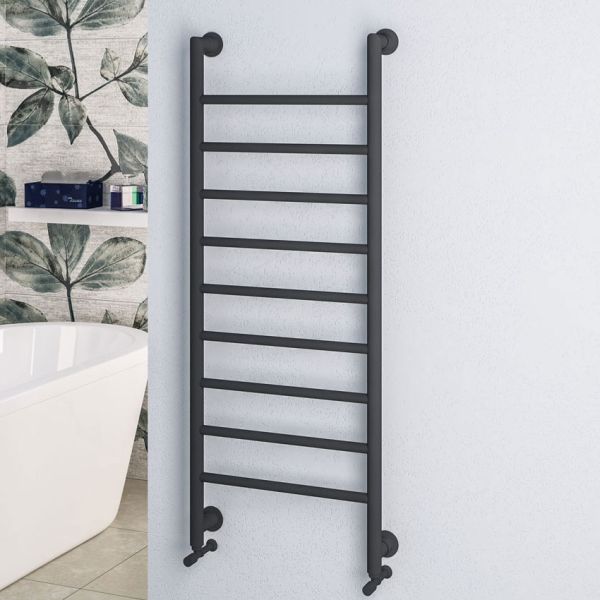 Eastbrook Eshton Matt Anthracite Designer Towel Rail 800 x 600mm