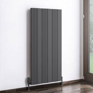 Eastbrook Fairford Matt Anthracite Aluminium Designer Radiator 1200 x 565mm