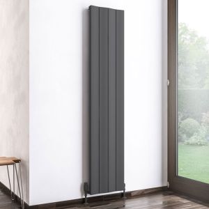 Eastbrook Fairford Matt Anthracite Aluminium Designer Radiator 1800 x 375mm