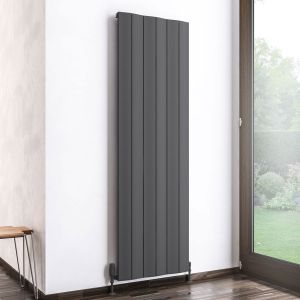 Eastbrook Fairford Matt Anthracite Aluminium Designer Radiator 1800 x 565mm