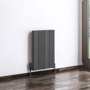 Eastbrook Fairford Matt Anthracite Aluminium Designer Radiator 600 x 375mm