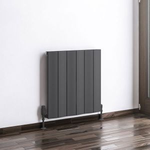 Eastbrook Fairford Matt Anthracite Aluminium Designer Radiator 600 x 565mm