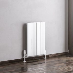 Eastbrook Fairford Matt White Aluminium Designer Radiator 600 x 375mm