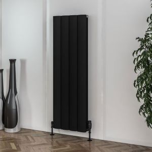 Eastbrook Guardia Matt Black Aluminium Designer Radiator 1200 x 375mm