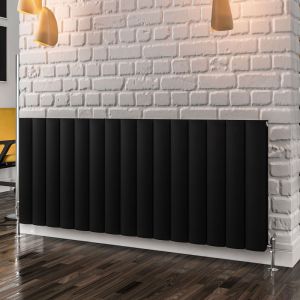 Eastbrook Guardia Matt Black Aluminium Designer Radiator 600 x 1420mm