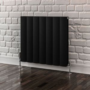 Eastbrook Guardia Matt Black Aluminium Designer Radiator 600 x 660mm