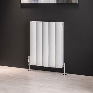 Eastbrook Guardia Matt White Aluminium Designer Radiator 600 x 470mm